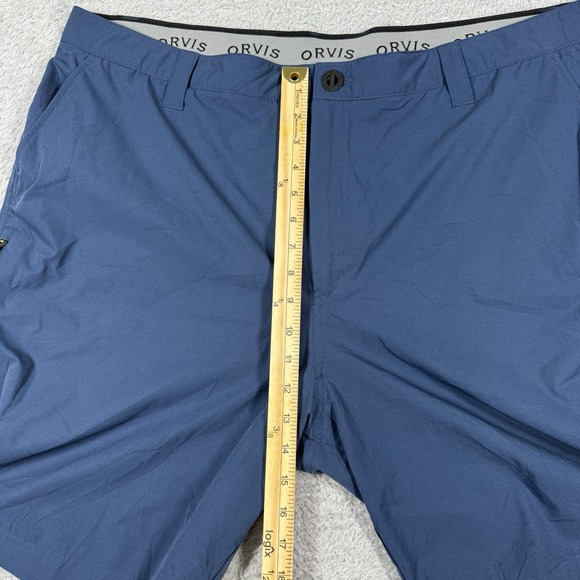 ORVIS Shorts Mens 42 Brown 9" Inseam Casual Performance Hiking Blue - Picture 4 of 7